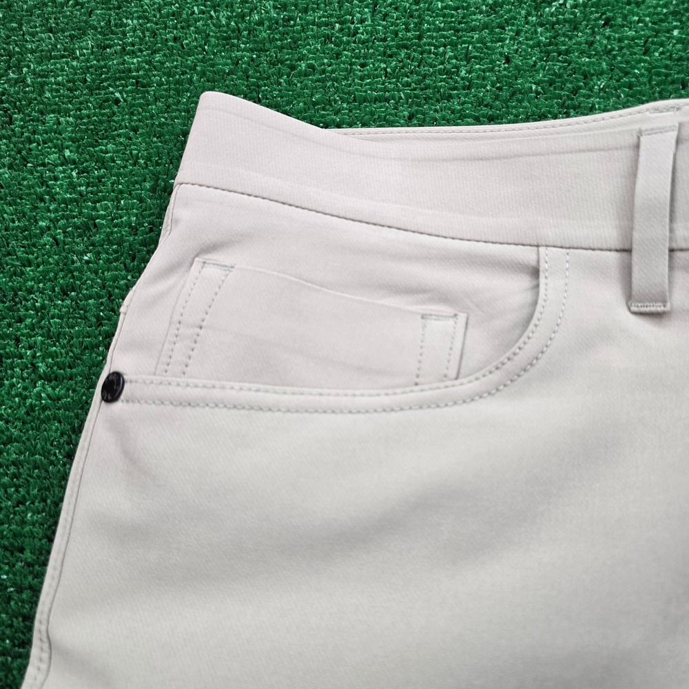 Public Rec Pants Mens 38x30 Beige Chino Flat Front Performance Golf Casual - Picture 5 of 16